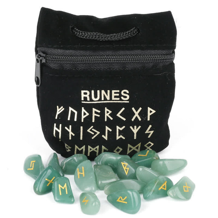Olivenorma Rune Alphabet Carved Graphic Stone Balance Gemstone Decoration - image 1