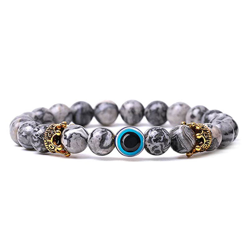 Olivenorma Turquoise With Evil Eye Protection Bracelet - Map Stone - image 19