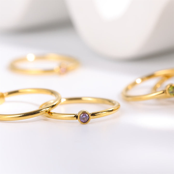 Olivenorma Birthstone 12 Month Birth Slim Ring - image 7