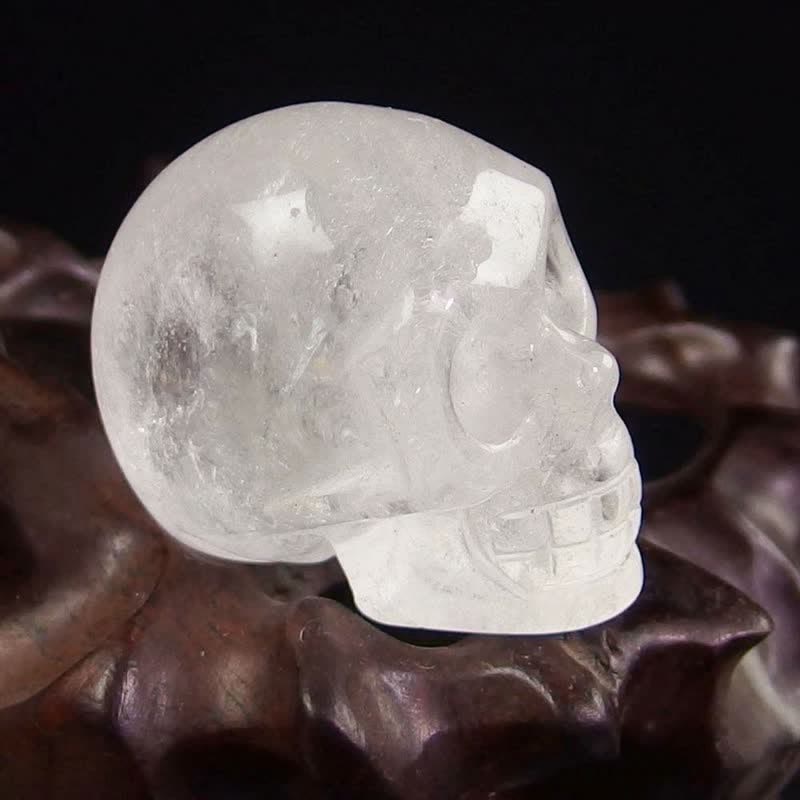 Olivenorma Natural Crystal Skull Halloween Decoration - Clear Crystal - 2" - image 10