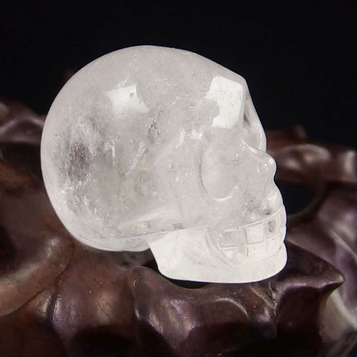 Olivenorma Natural Crystal Skull Halloween Decoration - Clear Crystal - 2" - image 10