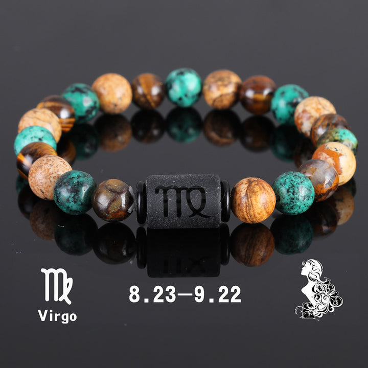 Olivenorma Tiger Eye Bronzite Beaded Zodiac Pendant Bracelet - Virgo - image 6