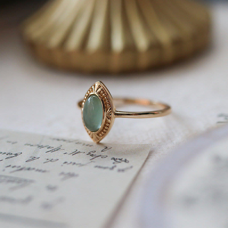 Olivenorma Natural Peridot Oval Lace Adjustable Ring - image 2
