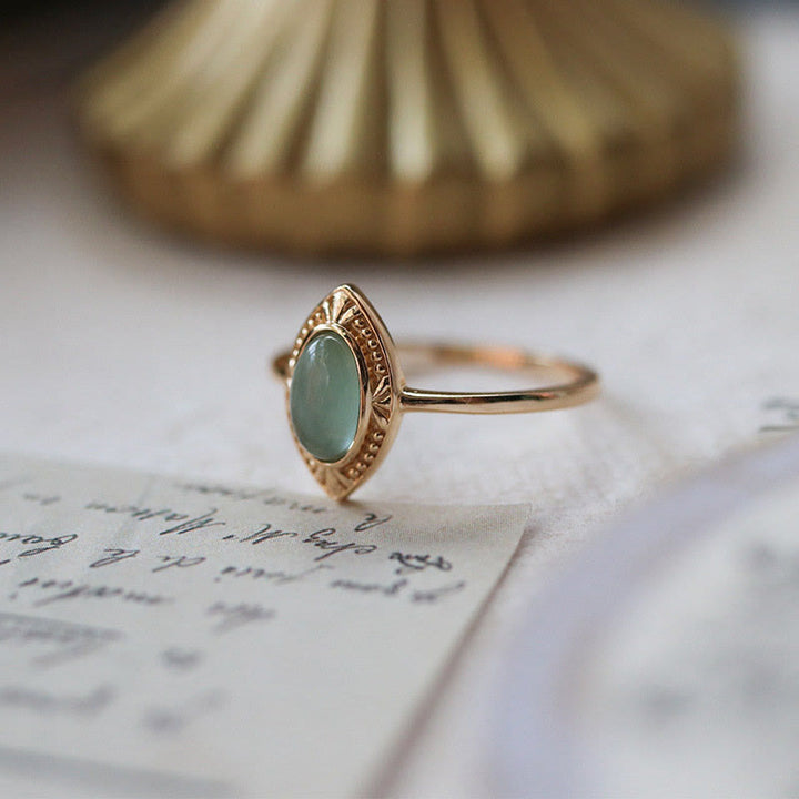 Olivenorma Natural Peridot Oval Lace Adjustable Ring - image 2