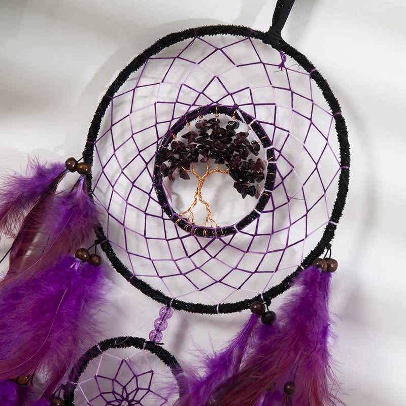 Olivenorma Amethyst Crystal Tree of Life Dream Catcher - image 6