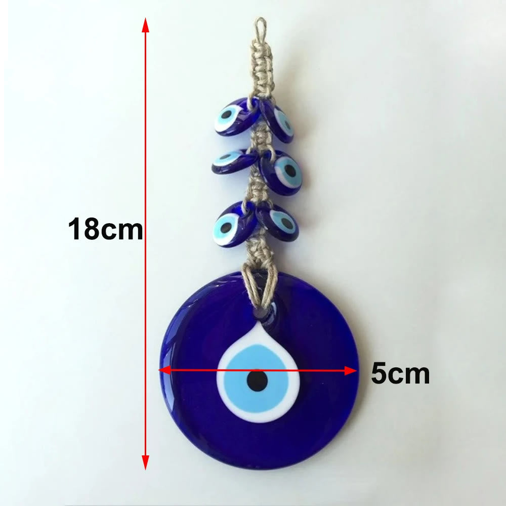 Olivenorma Evil Eye Glass Blue Wall Hanging Decoration Ornament - image 7
