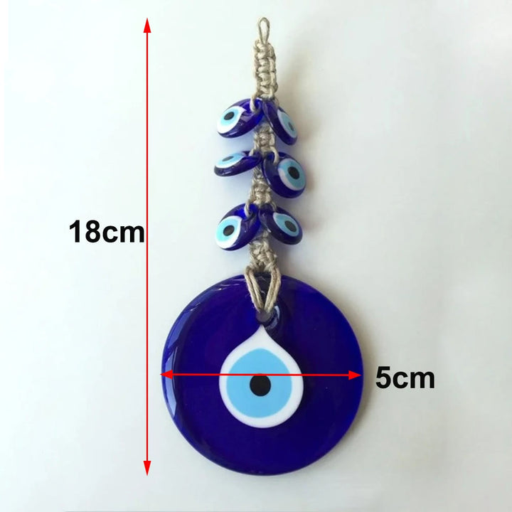 Olivenorma Evil Eye Glass Blue Wall Hanging Decoration Ornament - image 7