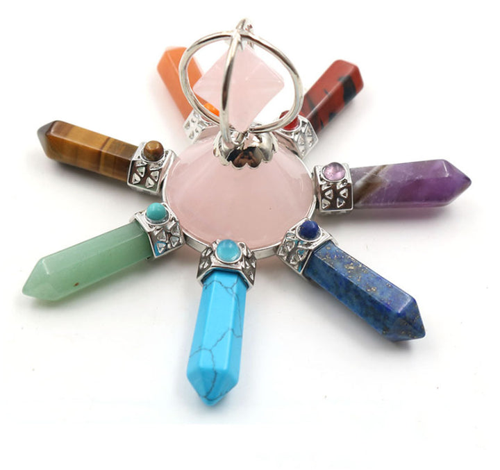 Olivenorma Natural Crystal Chakra Decoration - Rose Quartz - image 6