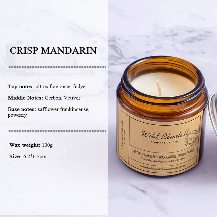 Olivenorma Smokeless Scented Home Glass Cups Candle - CRISP MANDARIN - 200g - image 1