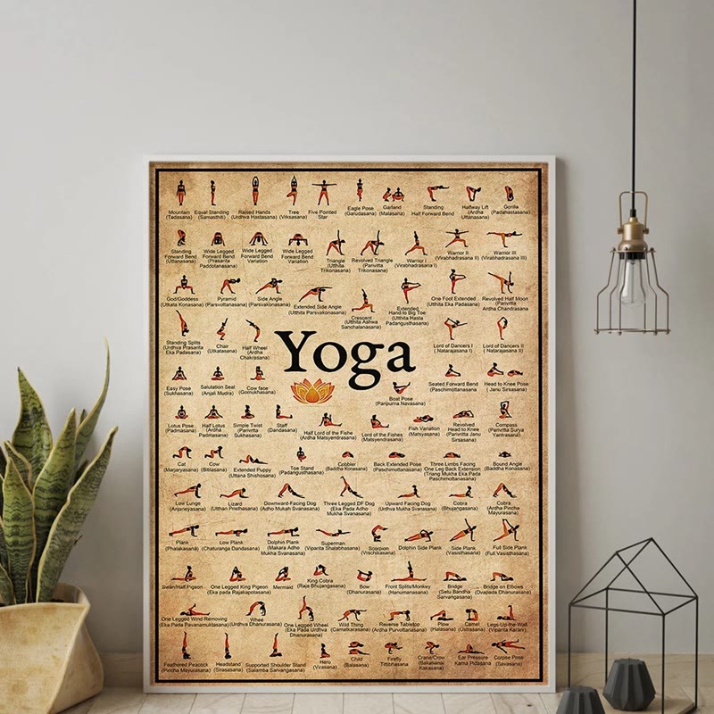 Olivenorma Gym Yoga Chart Pose Home Poster - image 6