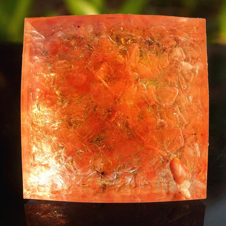 Olivenorma Christmas Pink Crystal Peridot Tree Of Life Orgone Pyramid - image 6