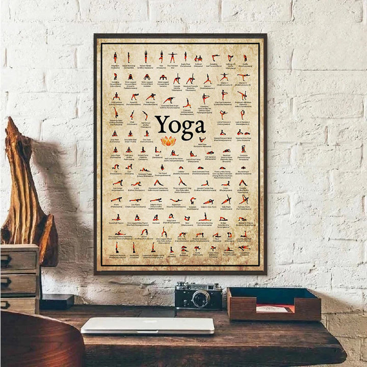Olivenorma Gym Yoga Chart Pose Home Poster - image 2