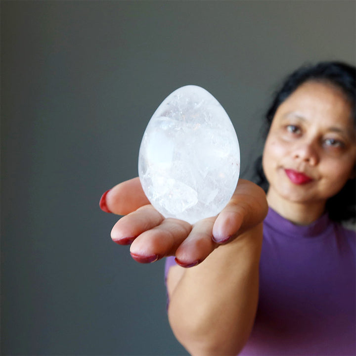 Easter Clear Quartz Miracle of Life Crystal Egg - image 3