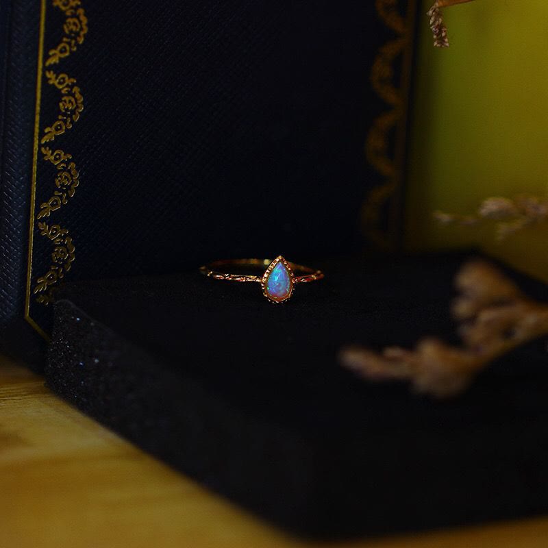 Olivenorma "Water Drop" Vintage Opal Ring - image 2