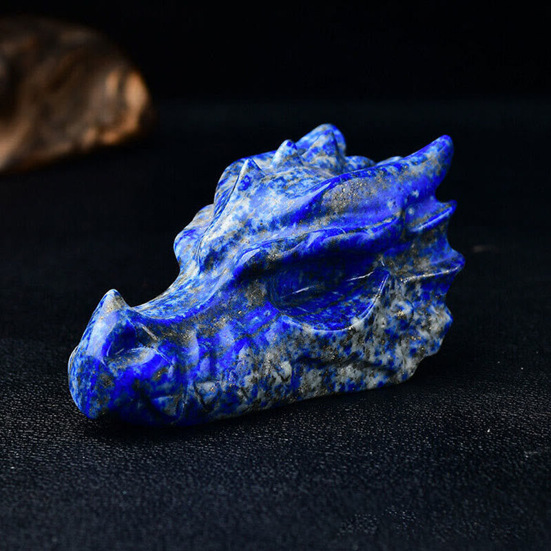 Olivenorma 3.2 Inch Dragon Head Skull Gemstone Decoration - image 3