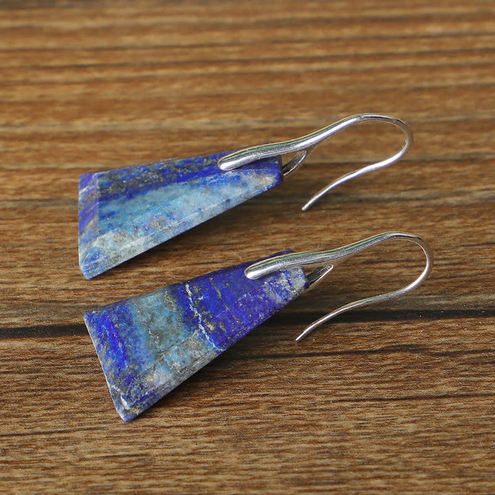 Natural Lapis Lazuli Crystal Earrings - image 3