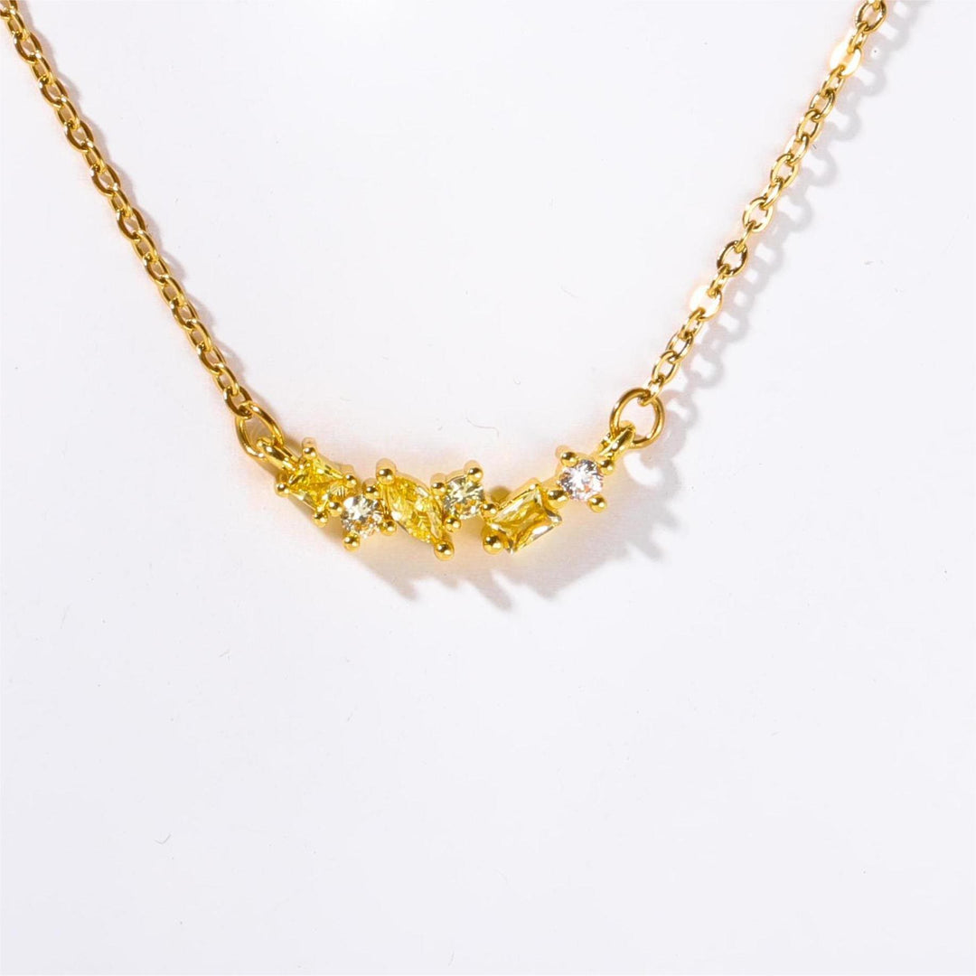 Olivenorma Multiple Birthstone Beaded Pendant Copper Plated Gold Necklace - November & Citrine - image 19