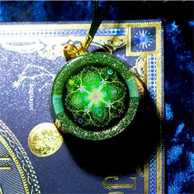 Olivenorma Star Moon Sun Four Elements Reiki Pendant Orgone Necklace - image 1