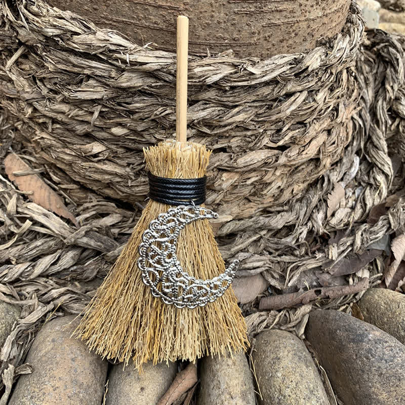 Olivenorma Handmade Mini Broom Crystal Ornamet - Silver Moon - image 25