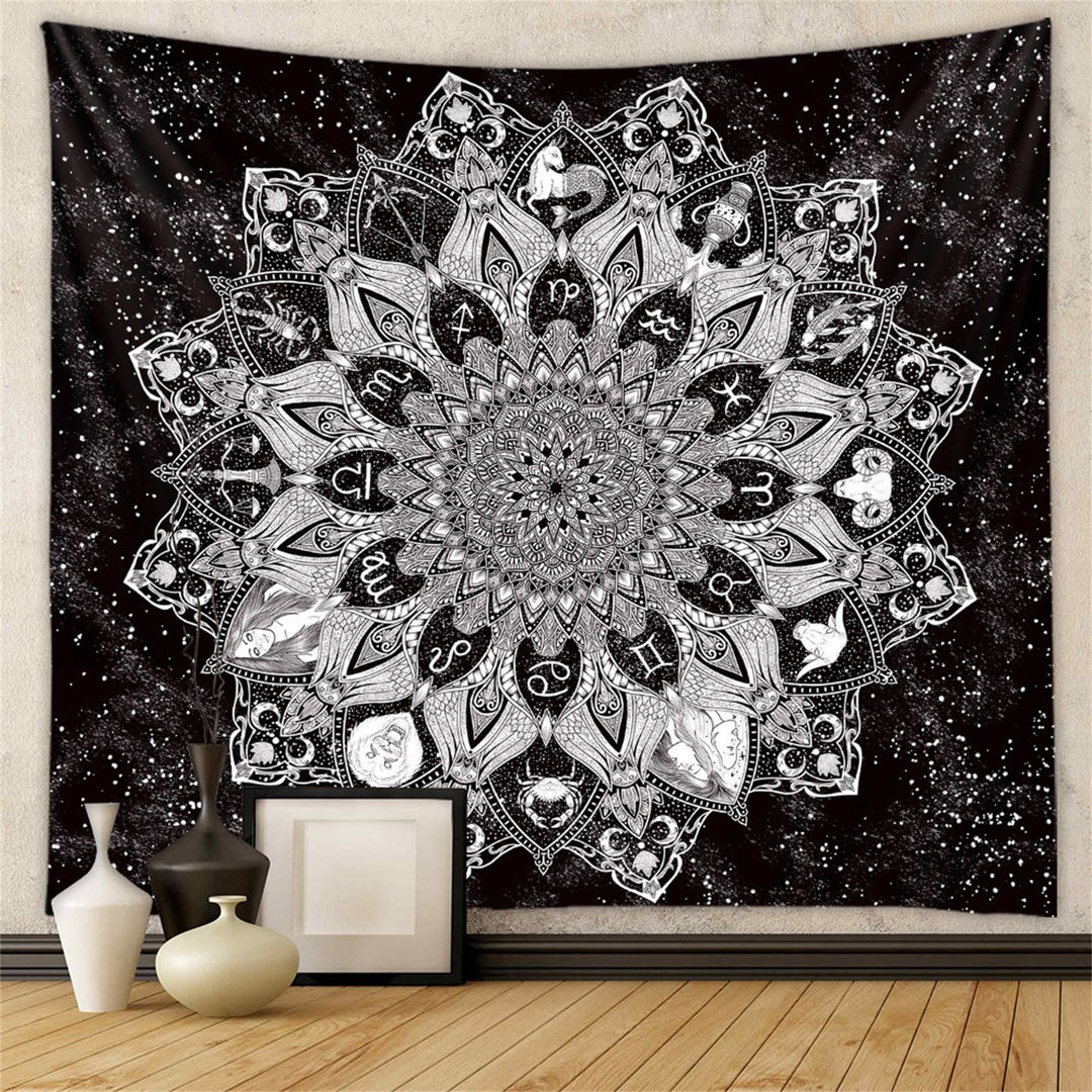 Olivenorma Black Fancy Wall Hanging Decoration for Bedroom Tapestry - Flannel - 0.55"*70.86"(230*180cm) - image 0