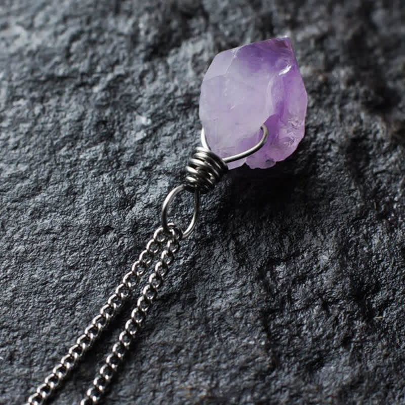 Olivenorma Delicate Amethyst Natural Crystal Necklace - image 6