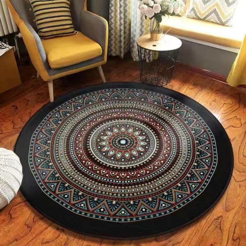 Olivenorma Mandala Round Area Rug Machine Washable Carpet - Mandala#7 - 180*180cm - Crystal Velvet - image 8
