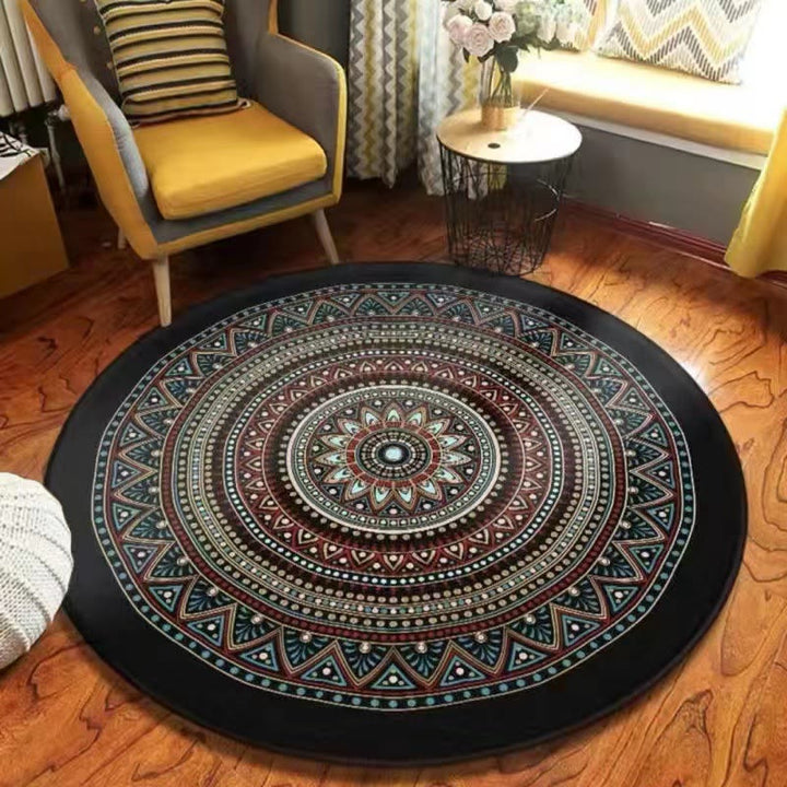 Olivenorma Mandala Round Area Rug Machine Washable Carpet - Mandala#7 - 180*180cm - Crystal Velvet - image 8