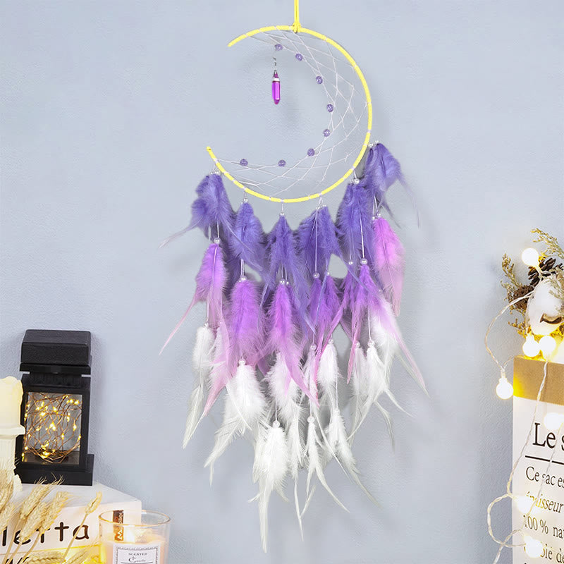 Olivenorma Moon With Blue Topaz Pendan Dream Catcher - image 12