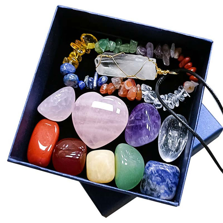 Chakra Healing Pendant Bracelet Crystal Set - image 7
