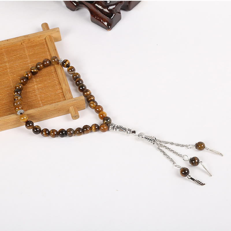 Olivenorma Tiger Eye 33pcs 99pcs Muslim Prayer Rosary Bracelet - image 3