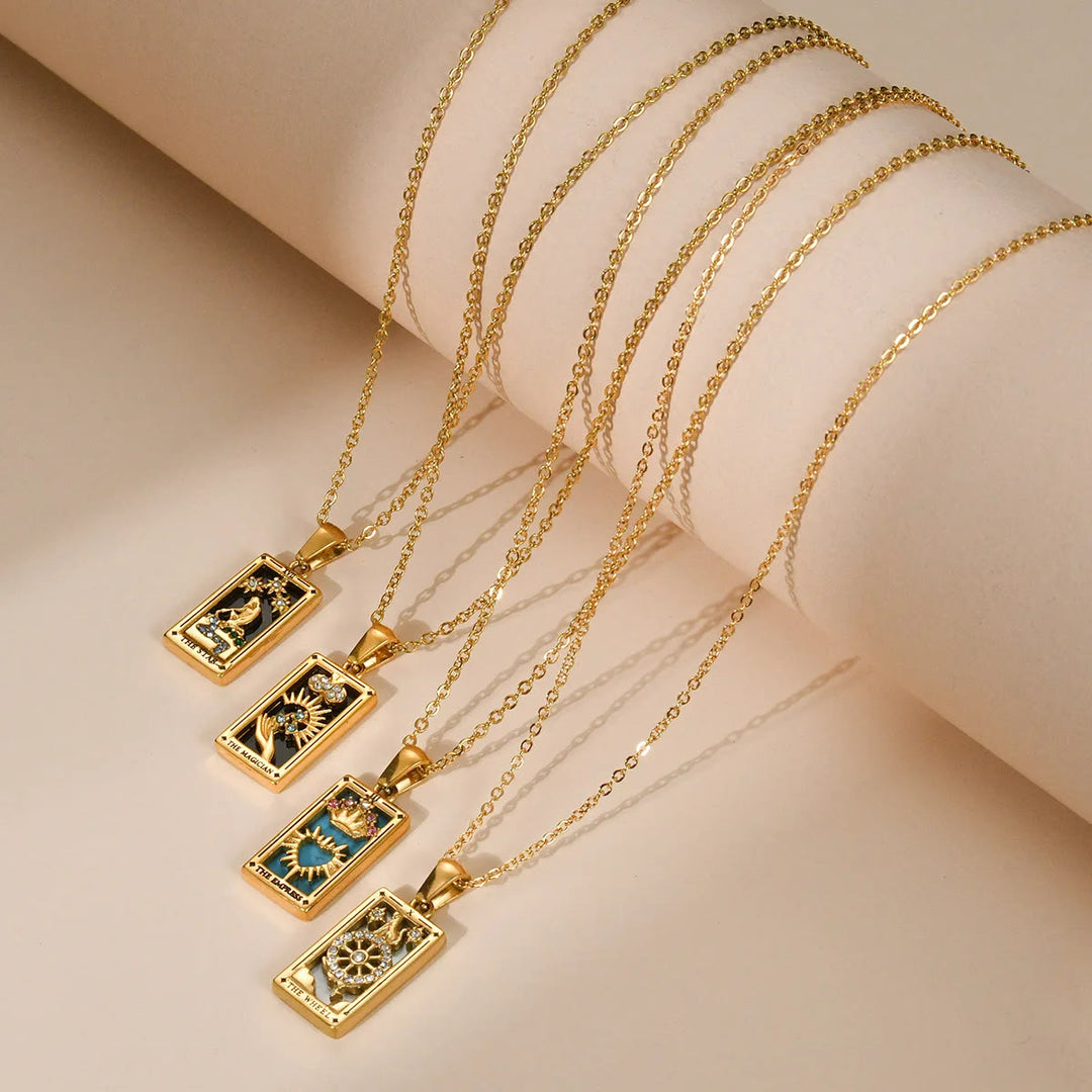 Olivenorma "Sun Lovers Star Moon" Tarot Cards Sign Necklace - image 14