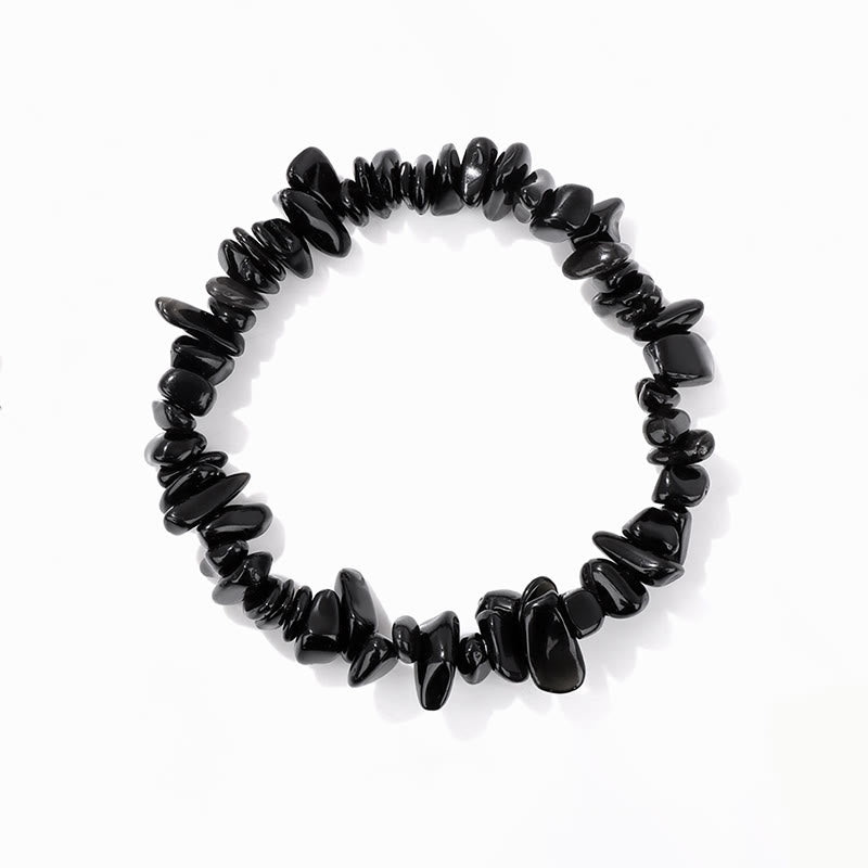 Olivenorma Colorful Natural Irregular Gravel Bracelet - Obsidian - image 10