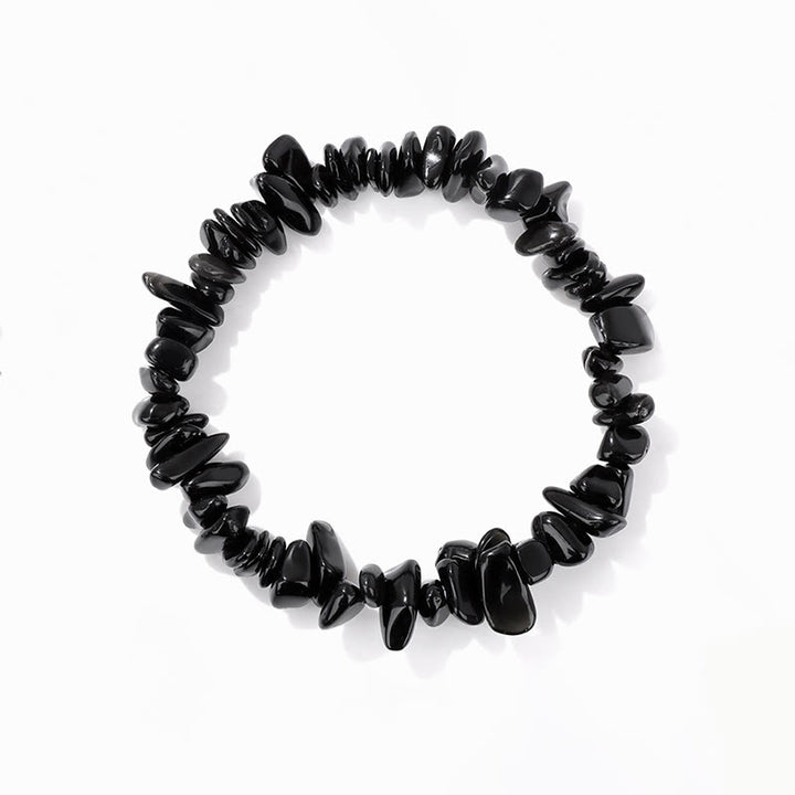 Olivenorma Colorful Natural Irregular Gravel Bracelet - Obsidian - image 10