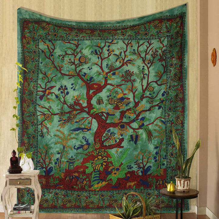 Olivenorma Green Tree Of Life Wall Hanging Psychedelic Tapestry - 180*230cm - Green - image 0