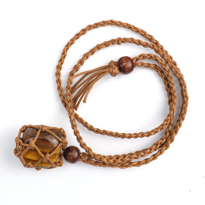 Natural Crystal Protection Necklace - Tiger Eye - image 5