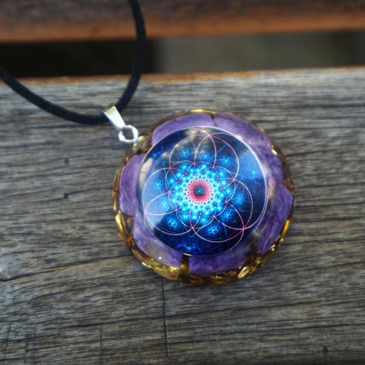 Olivenorma Natural Charoite Pendant Necklace - image 3