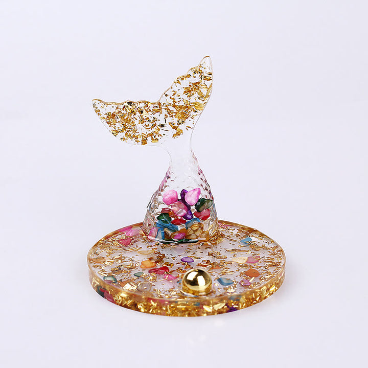Olivenorma Crystal Gravel Glue Mermaid Tail Phone Holder Decoration - Colored Stones - image 27