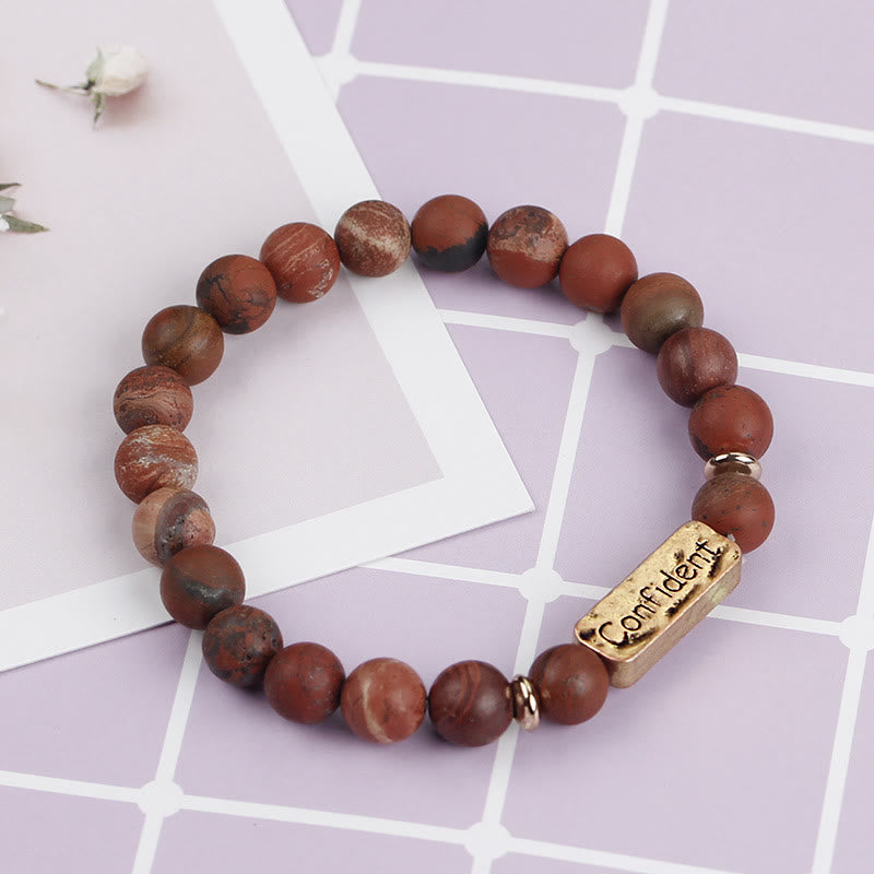 Olivenorma Natural Gemstone Confident Engraving Bracelet - image 7