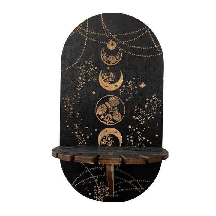 Small Delicate Sibylline Wooden Crystal Shelf - Flowers#1 - image 8