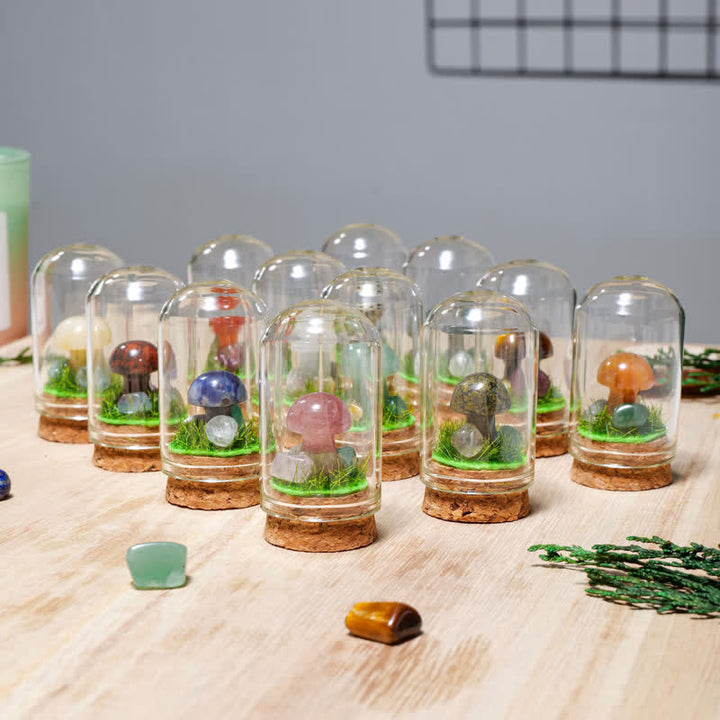 Olivenorma Glass Cover Natural Crystal Mushroom Decoration - image 25