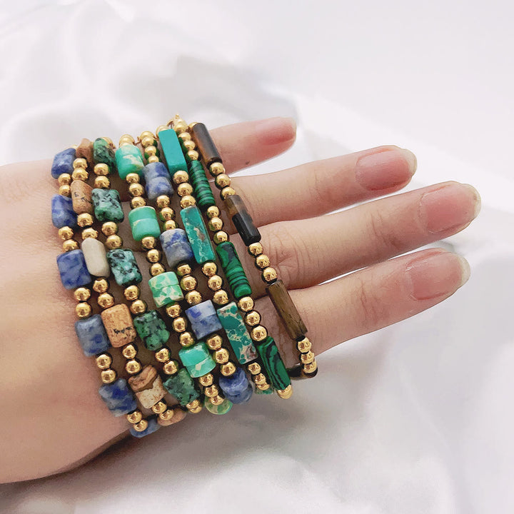 Olivenorma Bohemian Ethnic Stone Column Beaded Bracelet - image 13