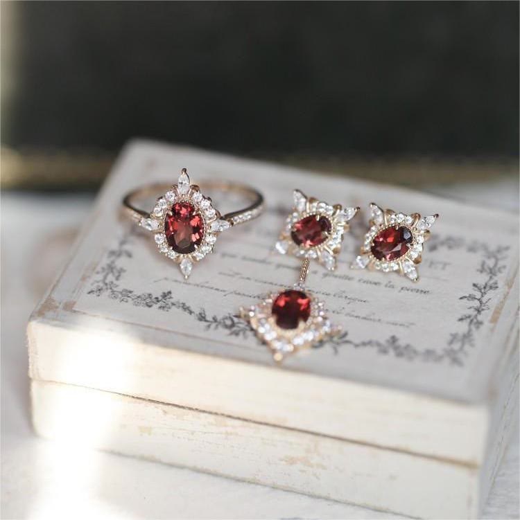 Olivenorma Vintage Ruby "Miss Rose" Atmosphere Ring - image 15
