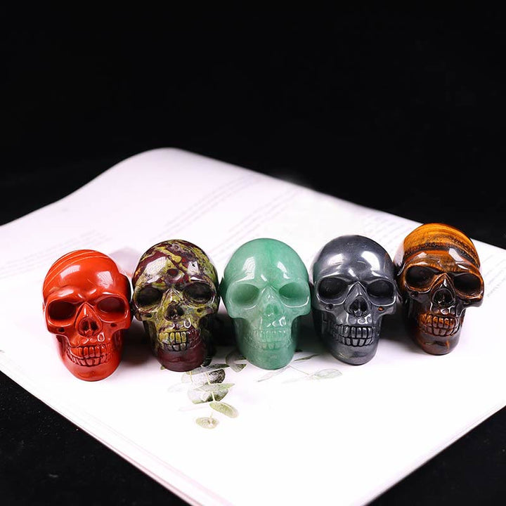 Olivenorma Dragon Blood Stone Jasper Skull Decoration - image 18
