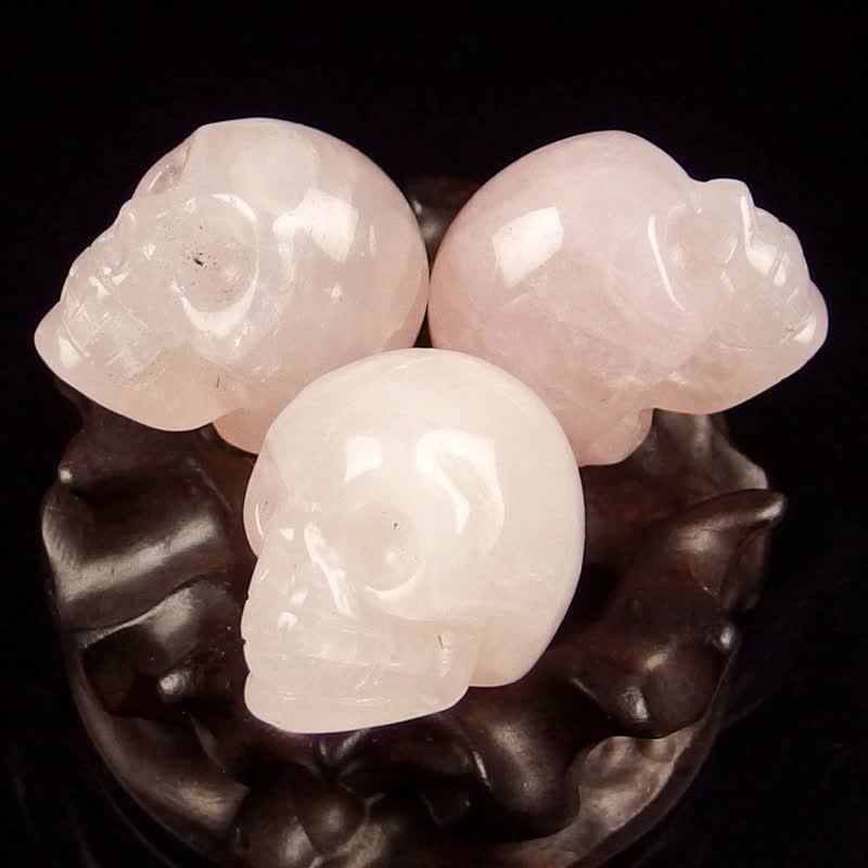 Rose Quartz Crystal Skull Decoration - image 1