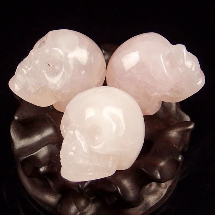 Rose Quartz Crystal Skull Decoration - image 1