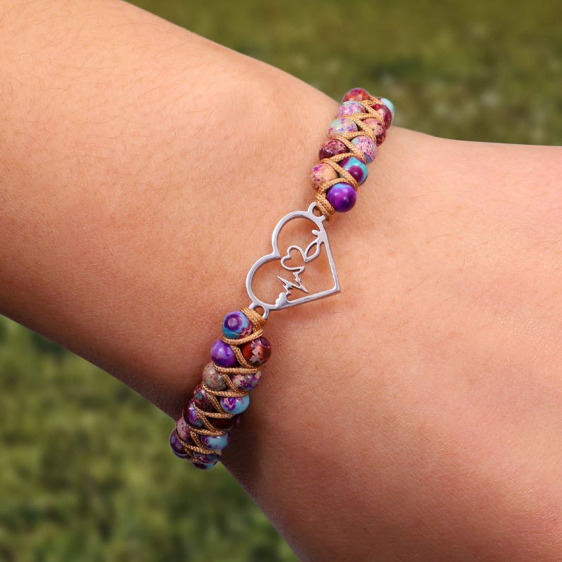 Bohemian Handwoven Bracelet Hollow Heart Bracelet - image 9