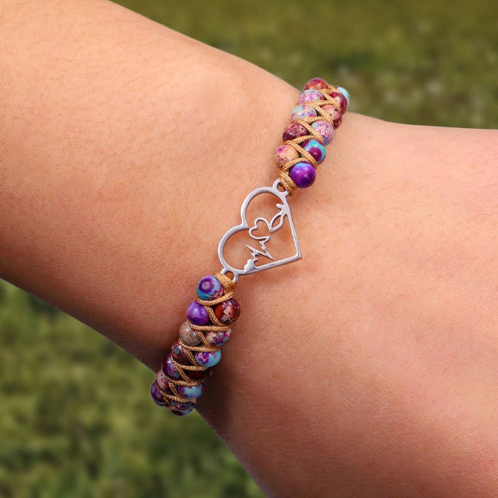 Bohemian Handwoven Bracelet Hollow Heart Bracelet - image 9