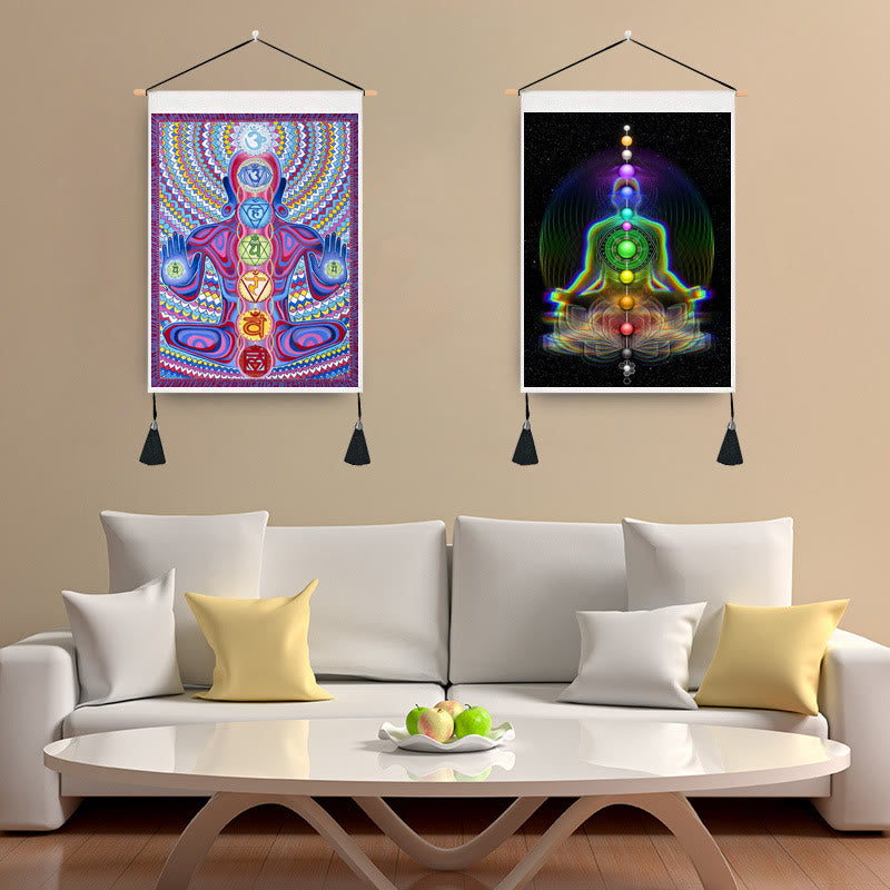 Olivenorma Zen Meditation Decorative Printed Chakra Tapestry - image 0