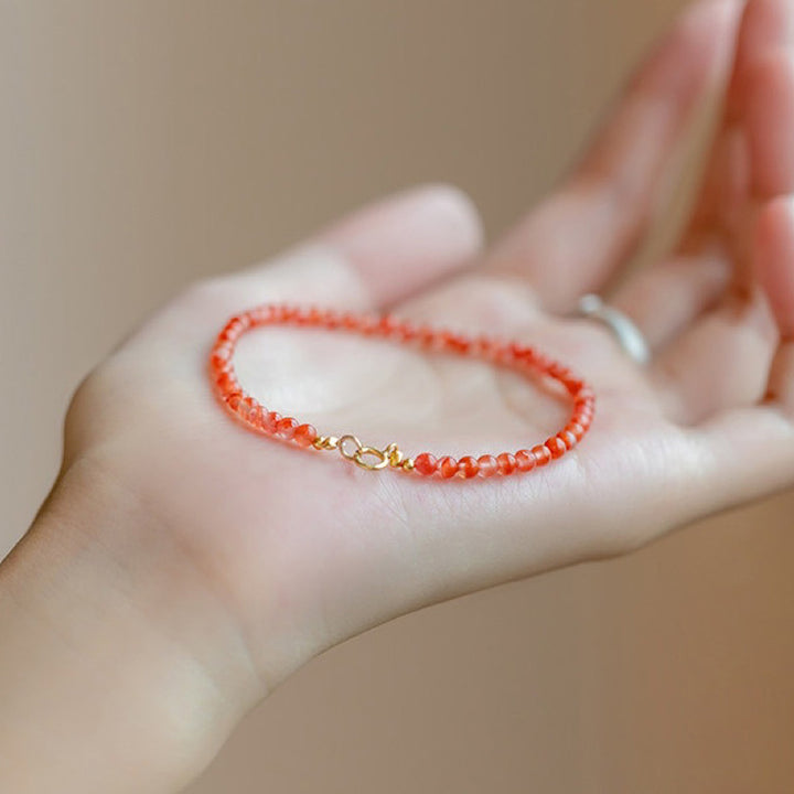 Sunset Speed - Red Agate Energy Gemstone Bracelet - image 3