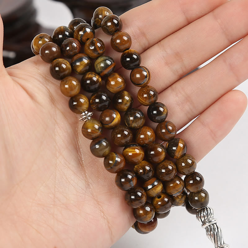 Olivenorma Tiger Eye 33pcs 99pcs Muslim Prayer Rosary Bracelet - image 1